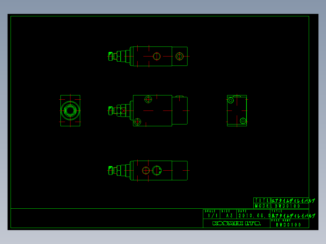 KOSMEKBWD0100多系列多零件图纸模型多系列多零件图纸模型