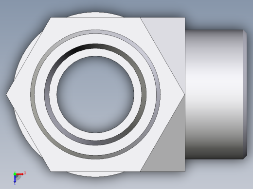 卡套式工业通用硬管接头EO_Adjustable_locknut_run_tee_LEE30SROMDCF俯视缩略图