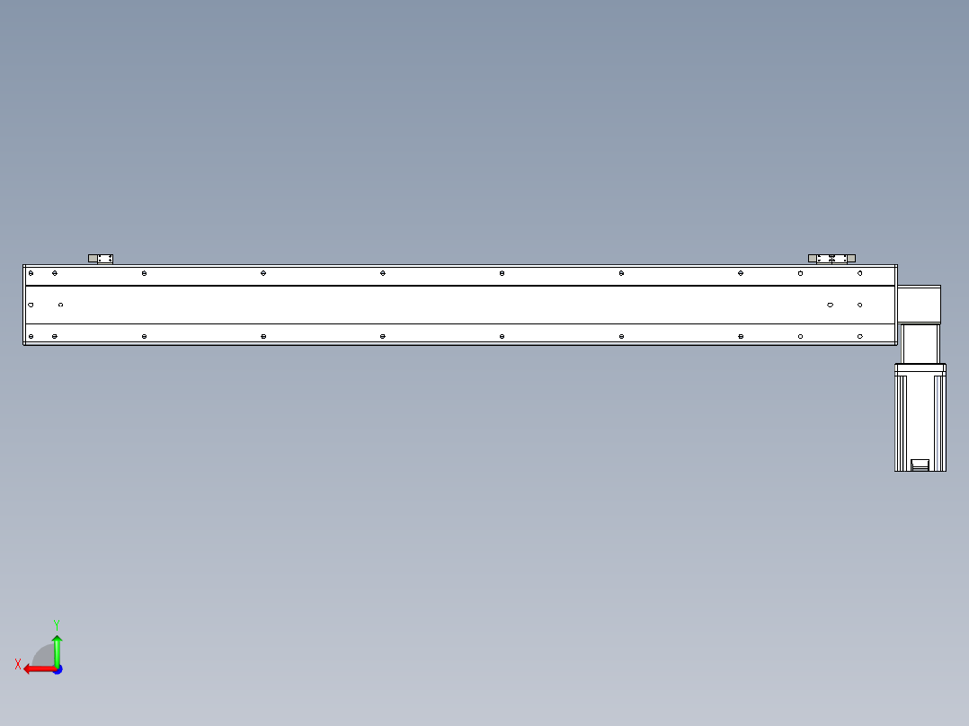 同步带滑台-半封闭B13-L90-S1200-L-Z86-D3后视图