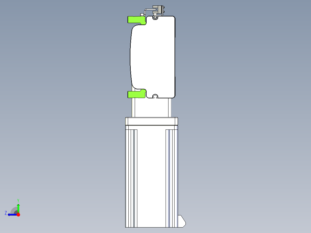 同步带滑台-半封闭B13-L90-S1200-L-Z86-D3右视图