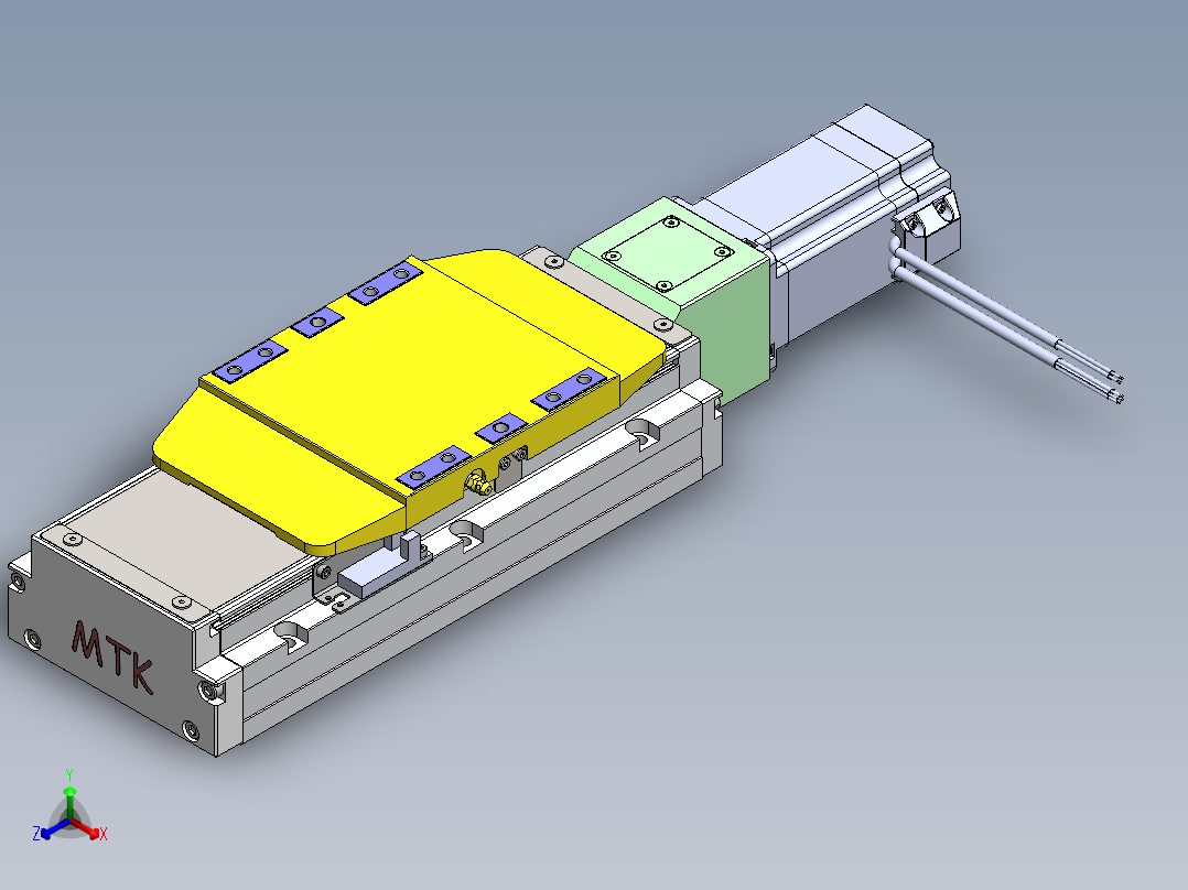 GTH内嵌丝杆全封闭GTH12-60步进主视图