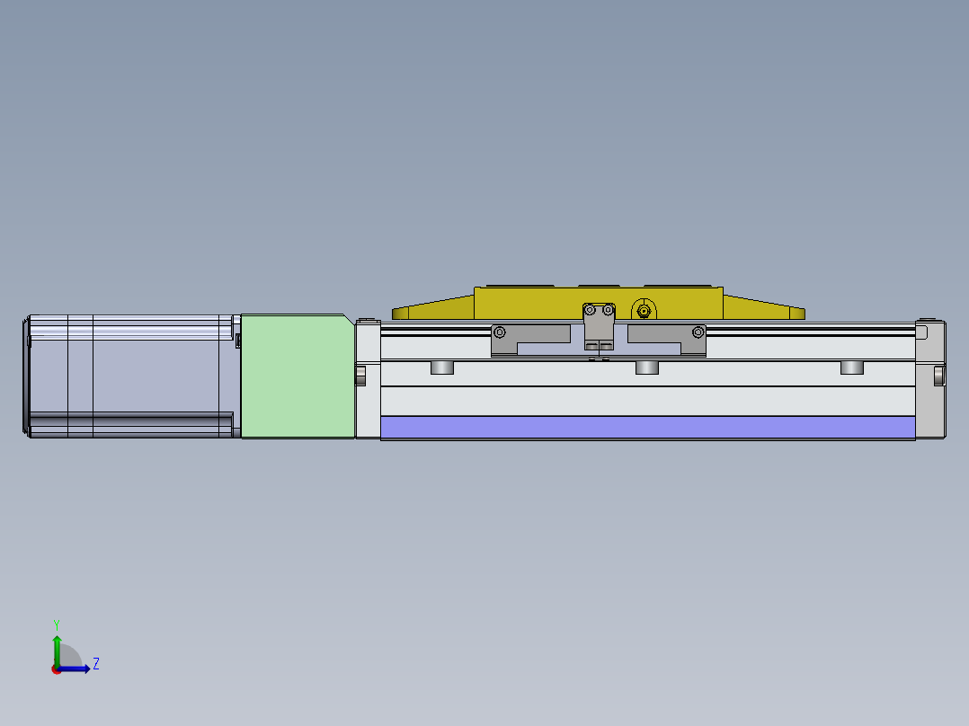 GTH内嵌丝杆全封闭GTH12-60步进左视图