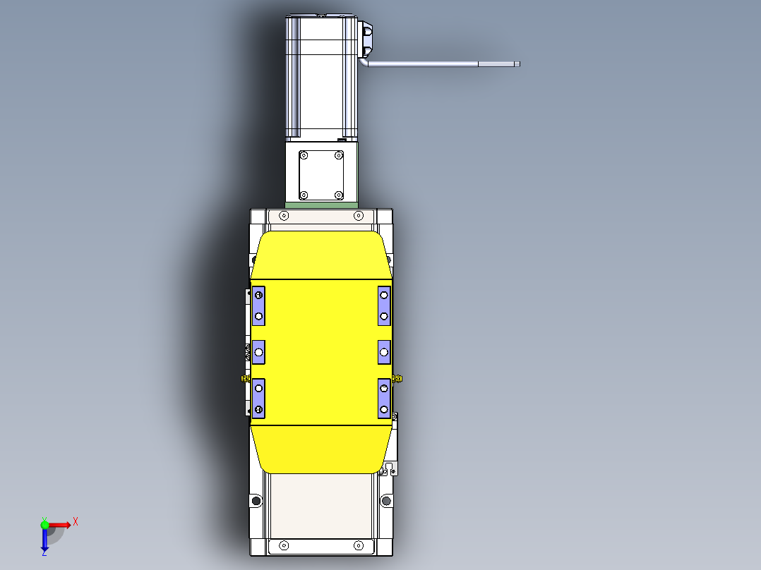 GTH内嵌丝杆全封闭GTH12-60步进俯视图