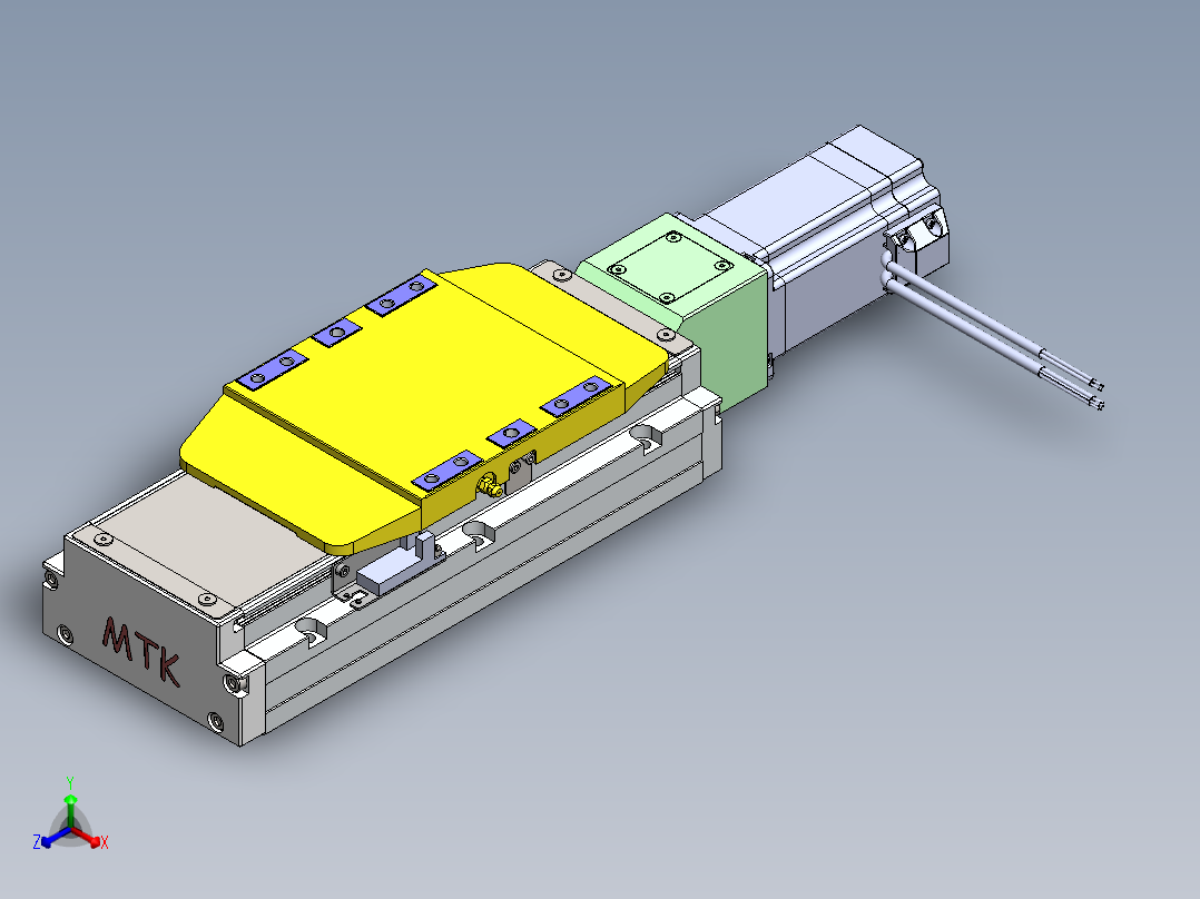 GTH内嵌丝杆全封闭GTH12-60步进正等轴测图