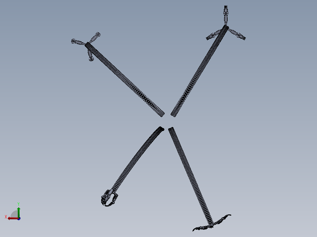 04-Otto Octavius手臂机械爪模型3D图纸 Solidworks设计后视图