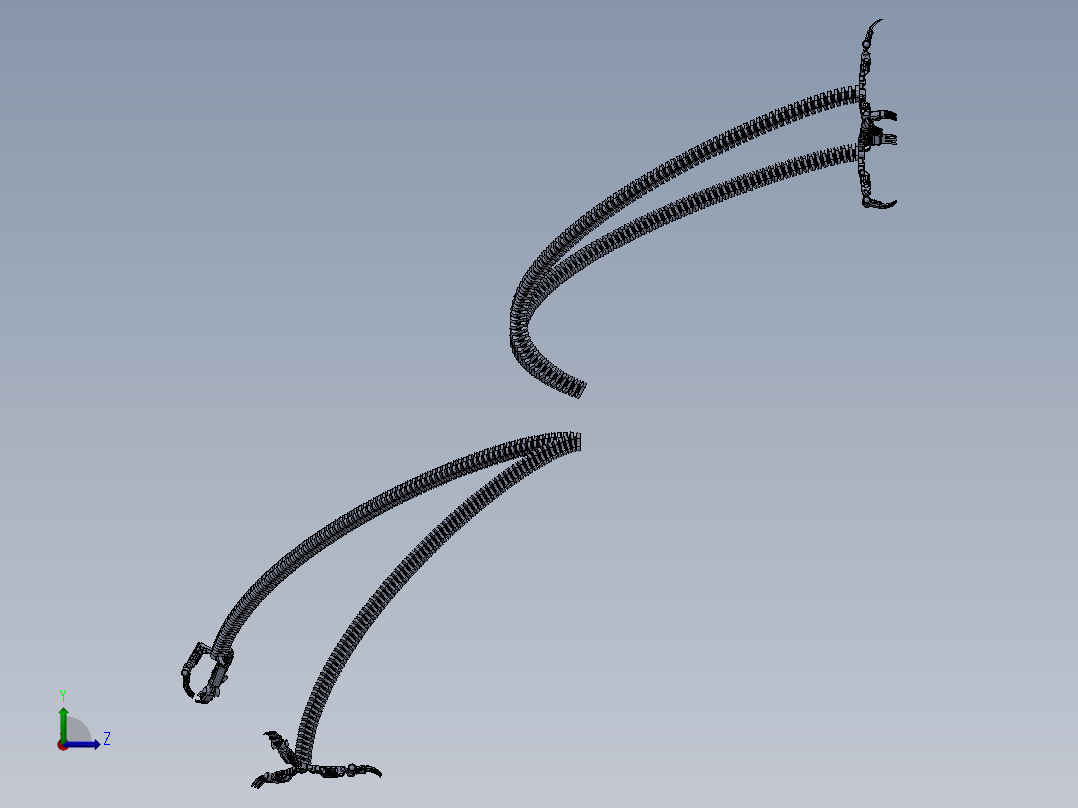 04-Otto Octavius手臂机械爪模型3D图纸 Solidworks设计左视图