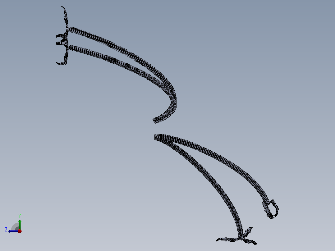 04-Otto Octavius手臂机械爪模型3D图纸 Solidworks设计右视图