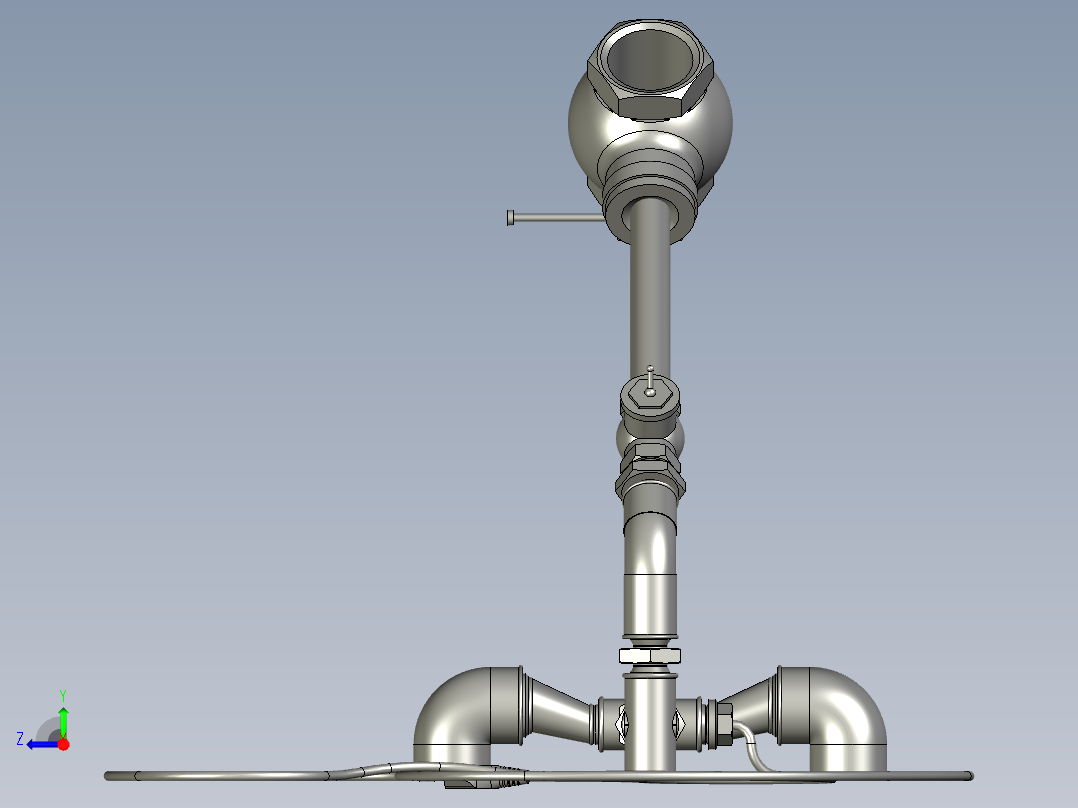 管道和配件灯右视图