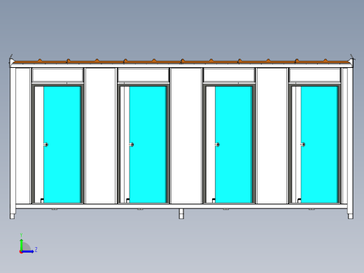 可移动洗手间厕所4位左视缩略图
