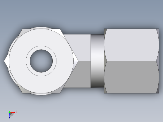 卡套式工业通用硬管接头EO_Adjustable_locknut_run_tee_LEE08ZLMORCF俯视缩略图