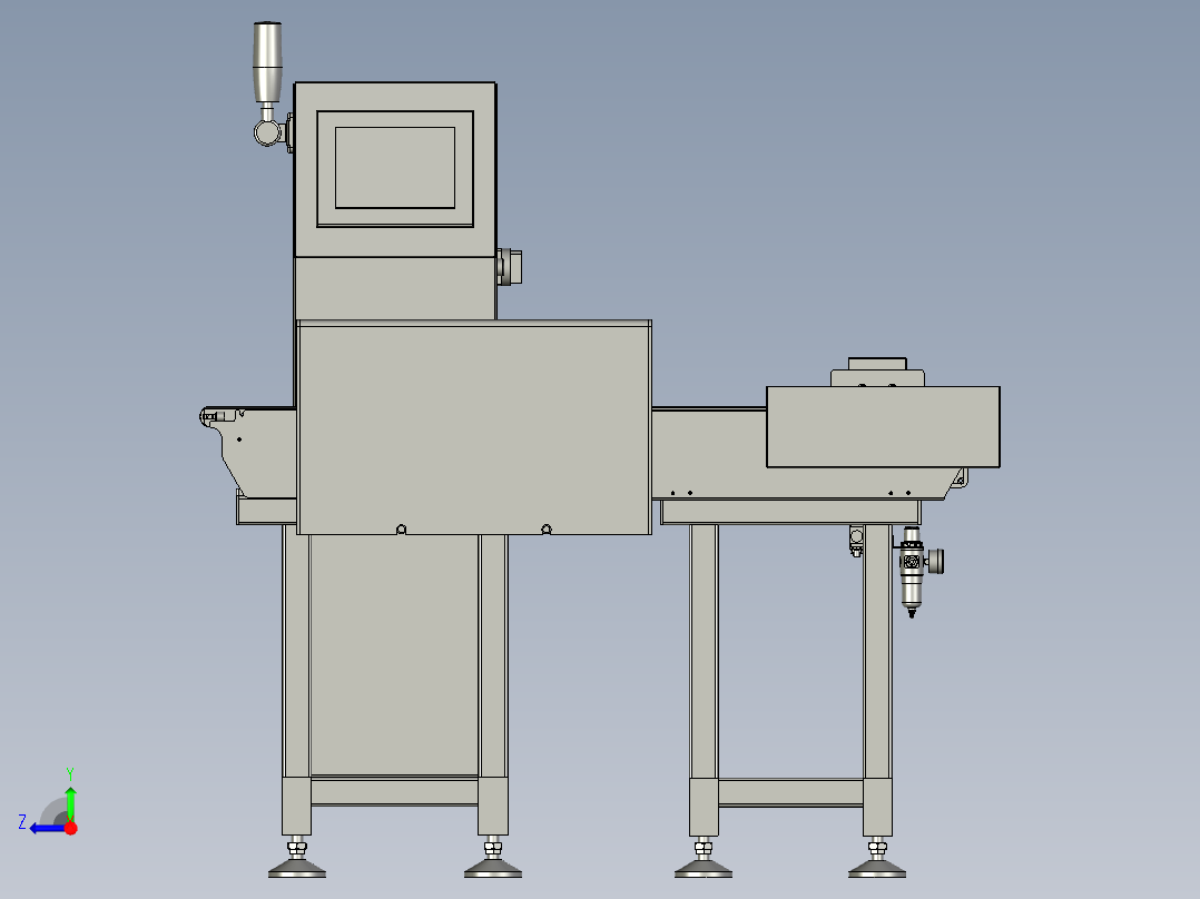 自动称重机构（皮带秤）右视图
