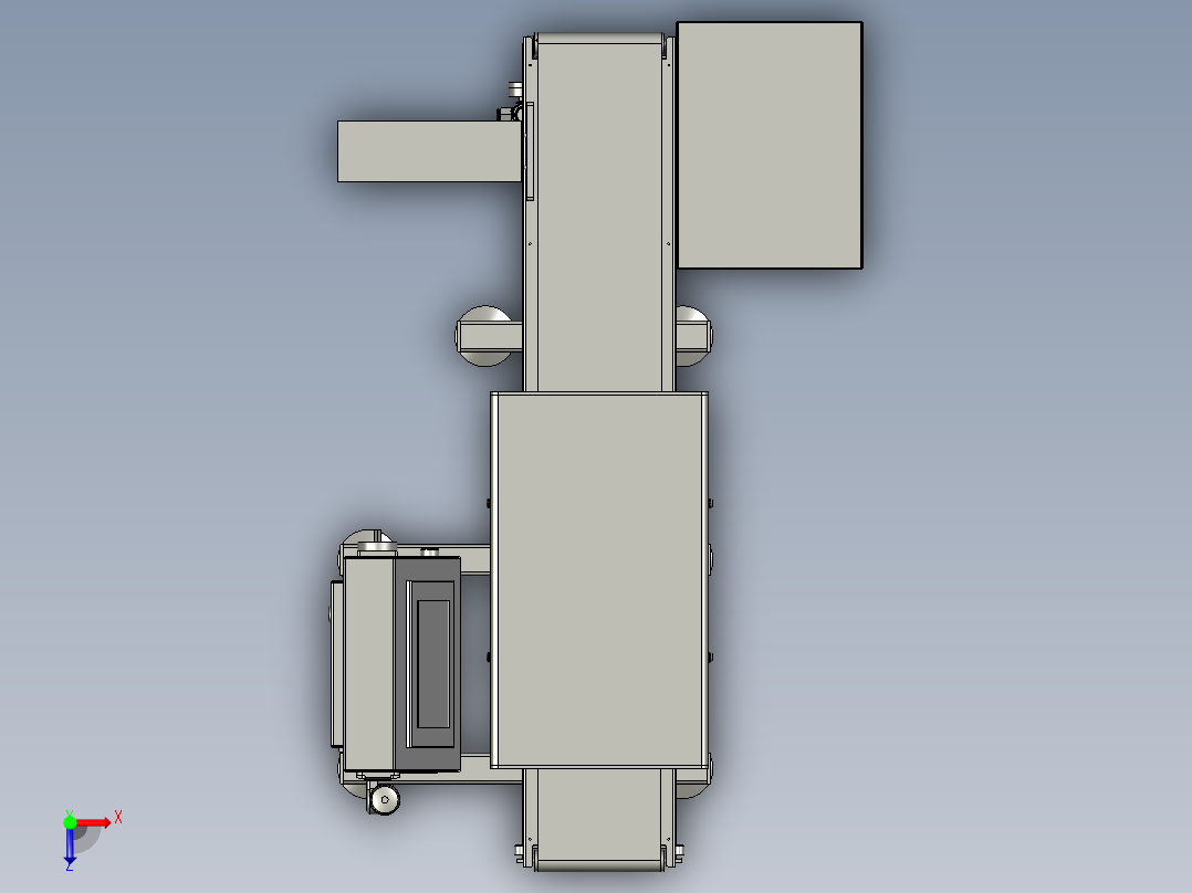 自动称重机构（皮带秤）俯视图