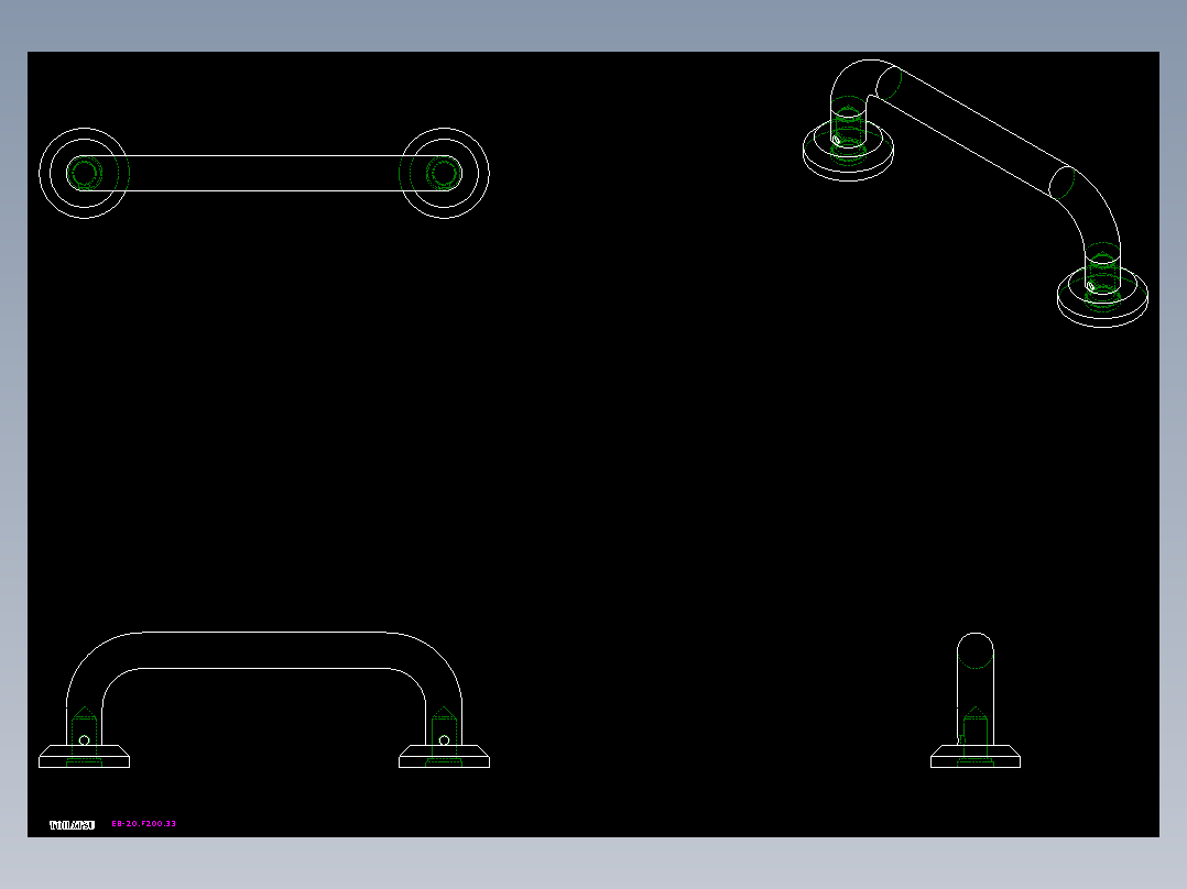 取手(不銹鋼)EB(B)-2D多系列多零件图纸模型