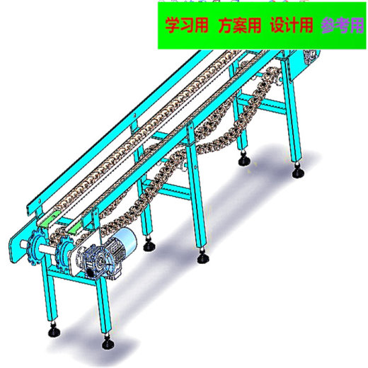 双排链条传送带3D图纸 非标自动化设备3D图纸3D模型缩略图