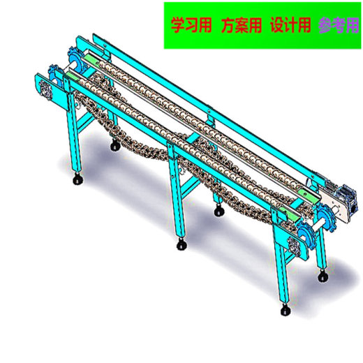 双排链条传送带3D图纸 非标自动化设备3D图纸3D模型缩略图