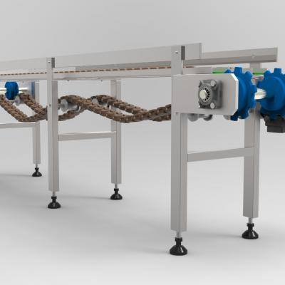 双排链条传送带3D图纸 非标自动化设备3D图纸3D模型缩略图