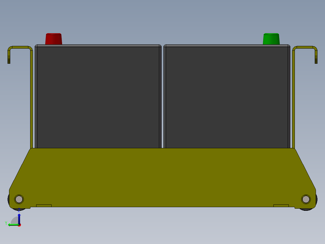 潜伏智能AGV小车3D模型左视图