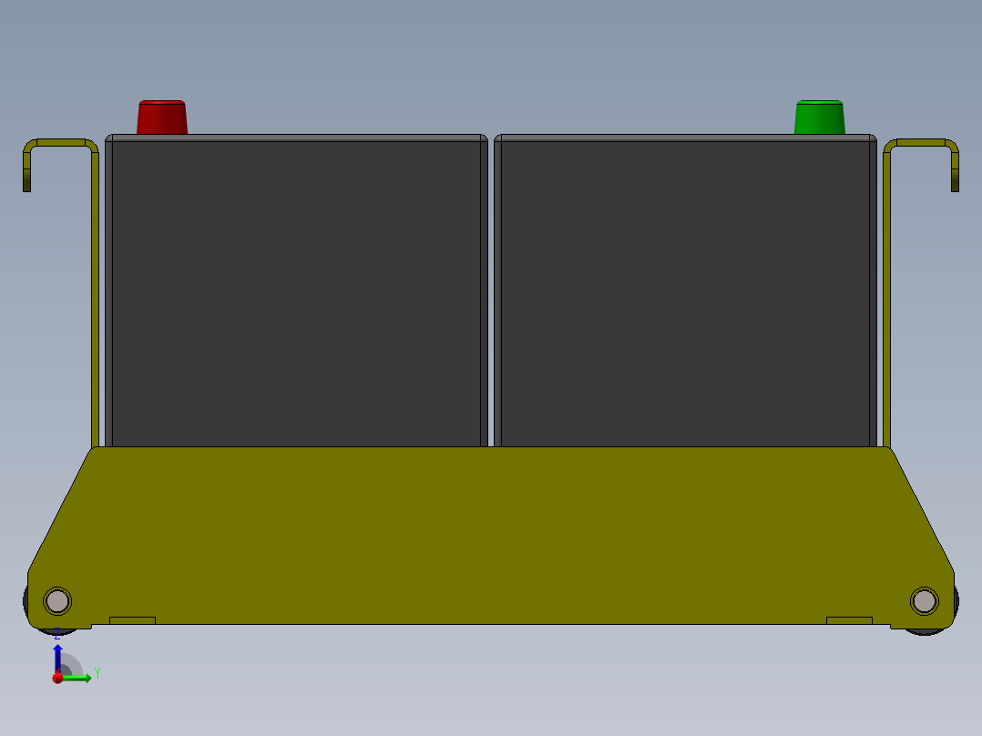 潜伏智能AGV小车3D模型右视图