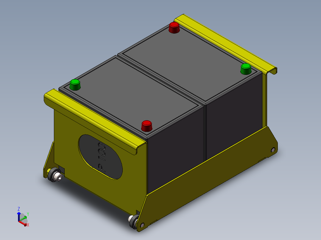 潜伏智能AGV小车3D模型正等轴测图
