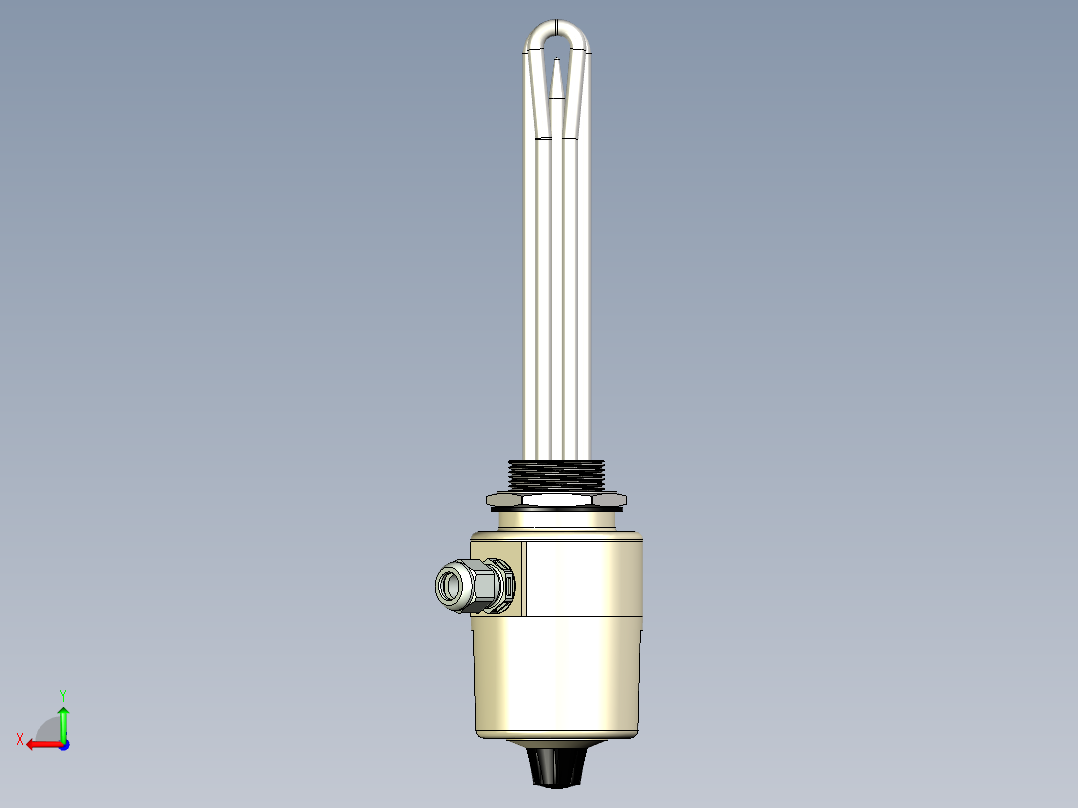 1 1-2英寸BSPP螺旋塞加热器，带控制恒温器后视图