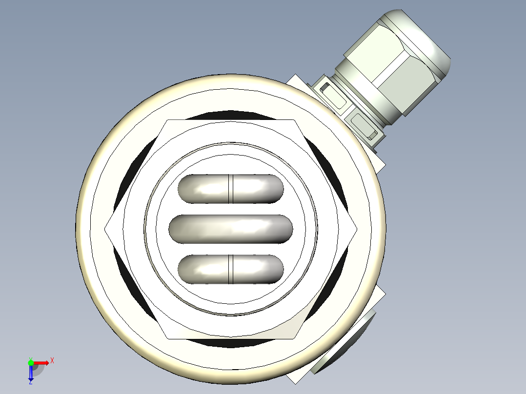 1 1-2英寸BSPP螺旋塞加热器，带控制恒温器俯视图