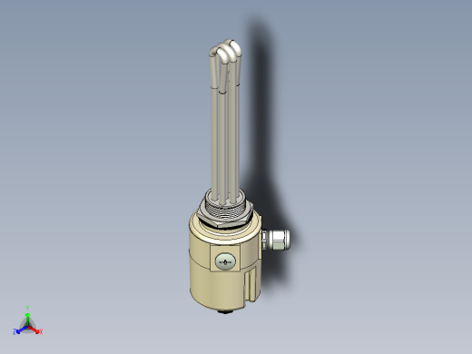 1 1-2英寸BSPP螺旋塞加热器，带控制恒温器正等轴测缩略图