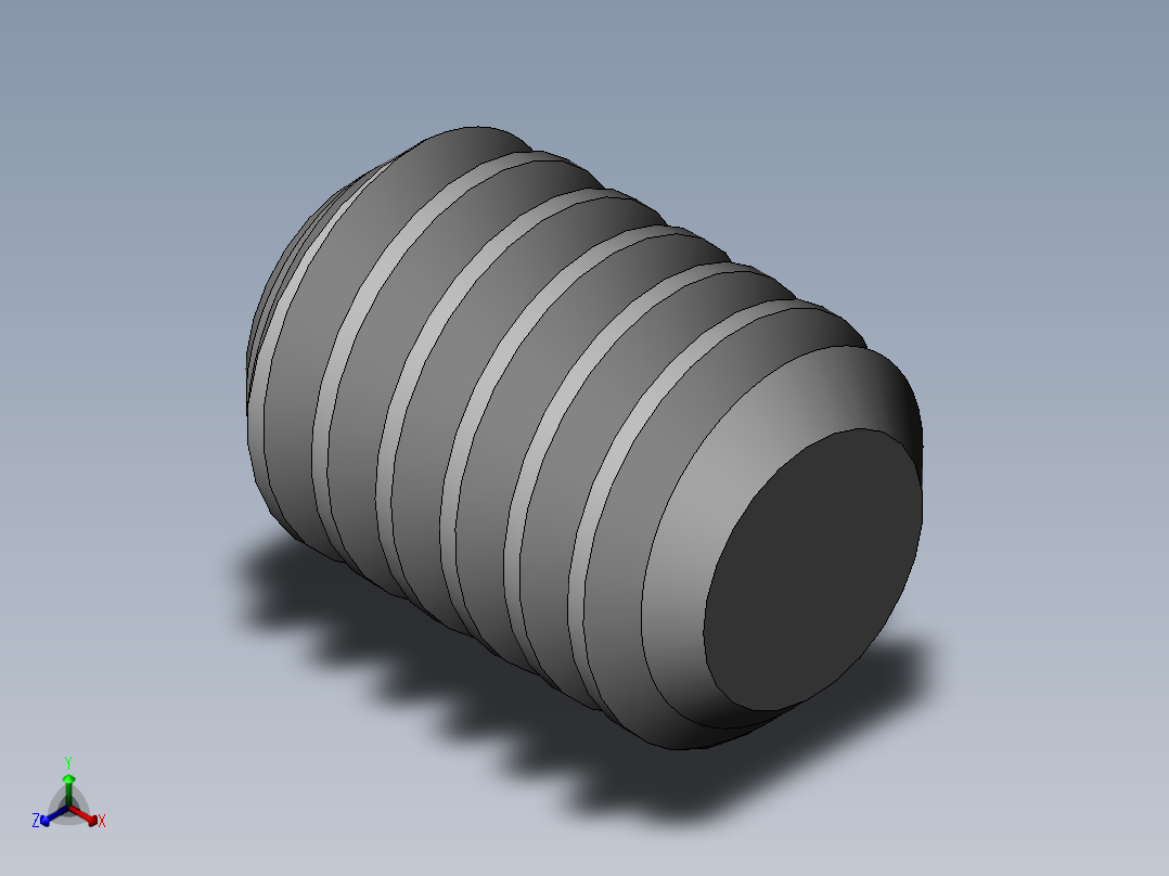 DIN 913-ISO 4026 固定螺钉-M1.8 L=2.5.SLDPRT正等轴测图