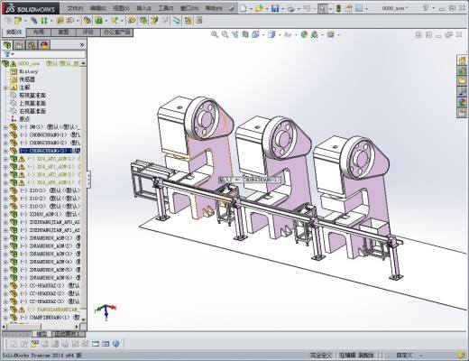 冲床搬运 非标自动化设备3D图纸3D模型缩略图