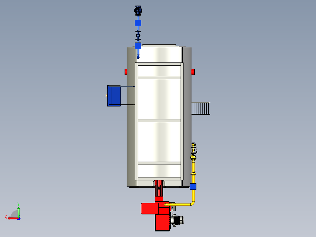4.2mw蒸汽锅炉右视图
