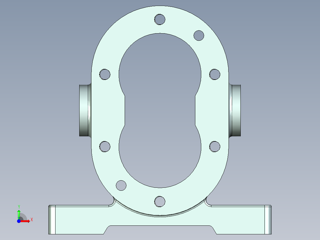 齿轮泵模型及装配模拟动画前视图