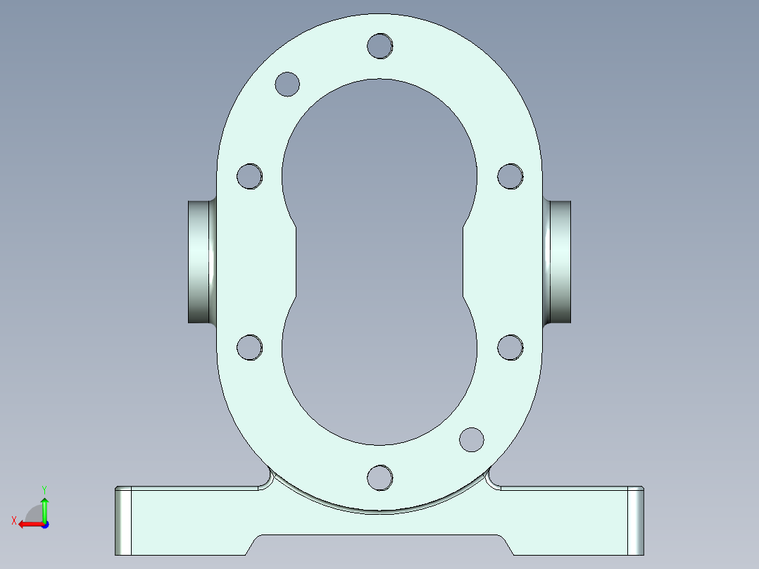 齿轮泵模型及装配模拟动画后视图