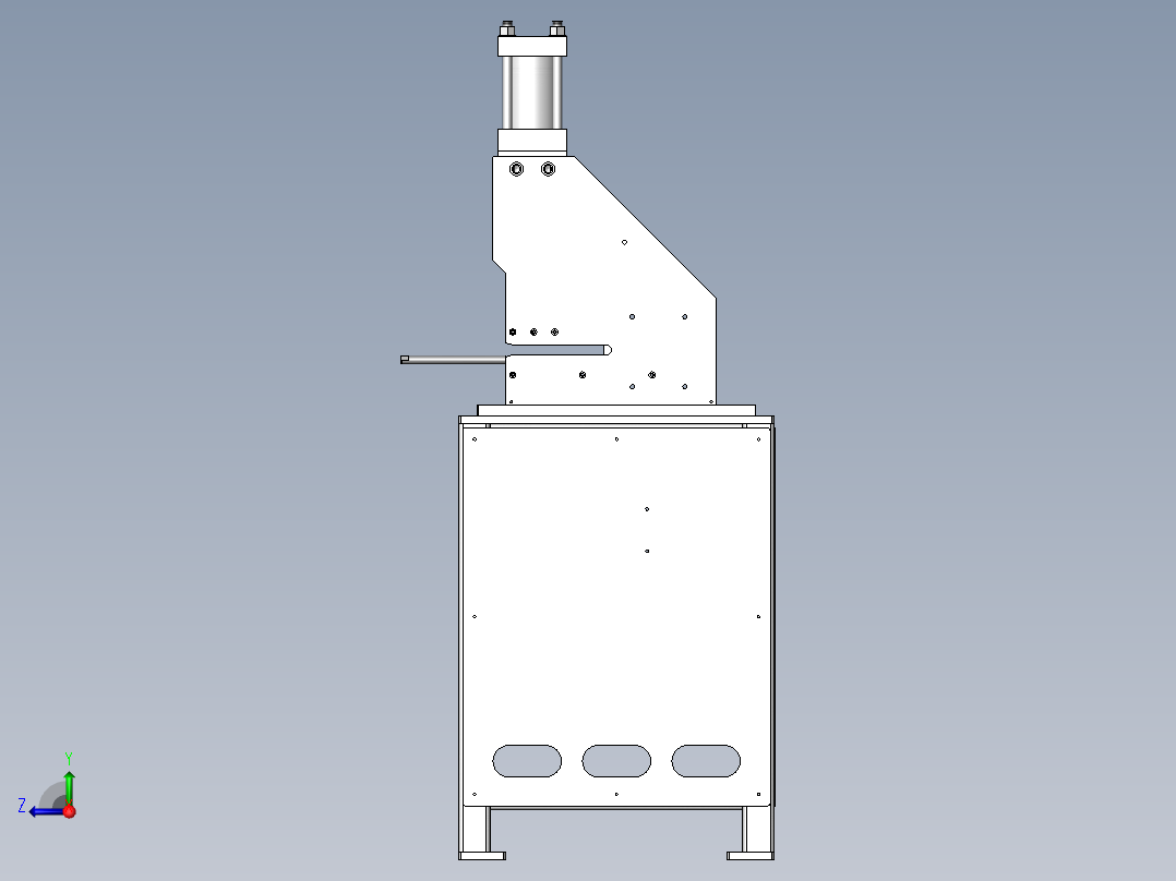 钣金冲孔机右视图
