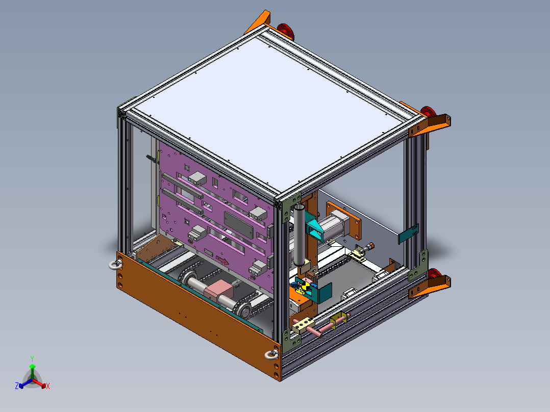 气压升降机正等轴测图