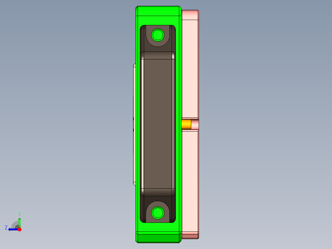 X1-笔记本CNC工装夹具三维模型CNC8-0117右视图