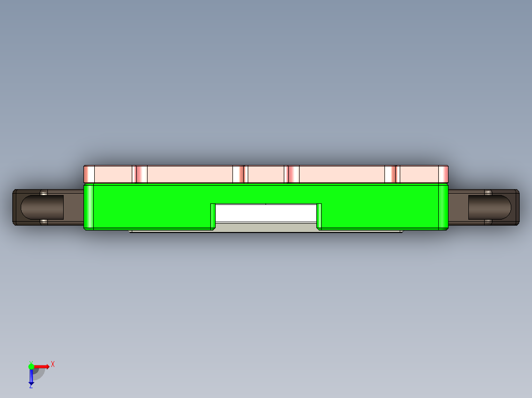 X1-笔记本CNC工装夹具三维模型CNC8-0117俯视图