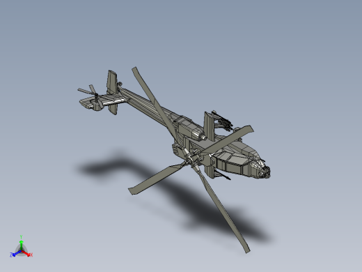 军用直升机正等轴测缩略图