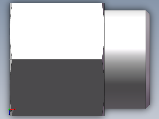 直通内螺纹接头、5CM-26-22俯视缩略图