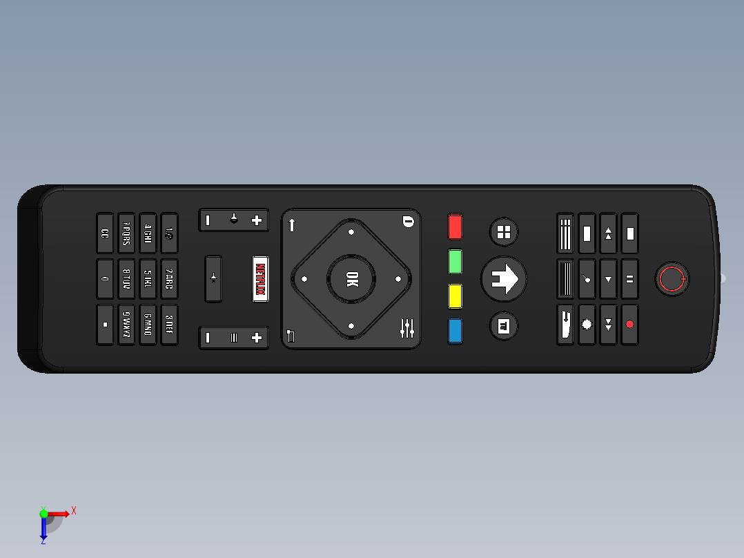 遥控器、遥控板(21)俯视图