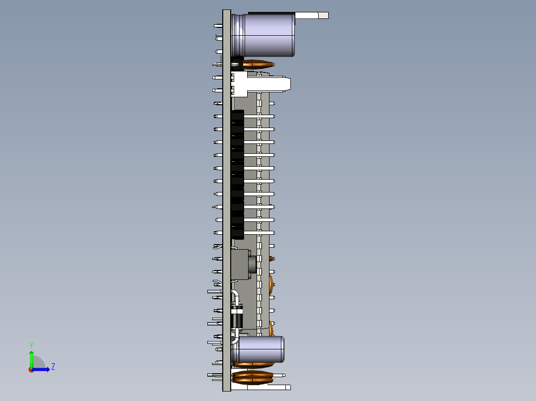 80C32 教学板微控制器左视图