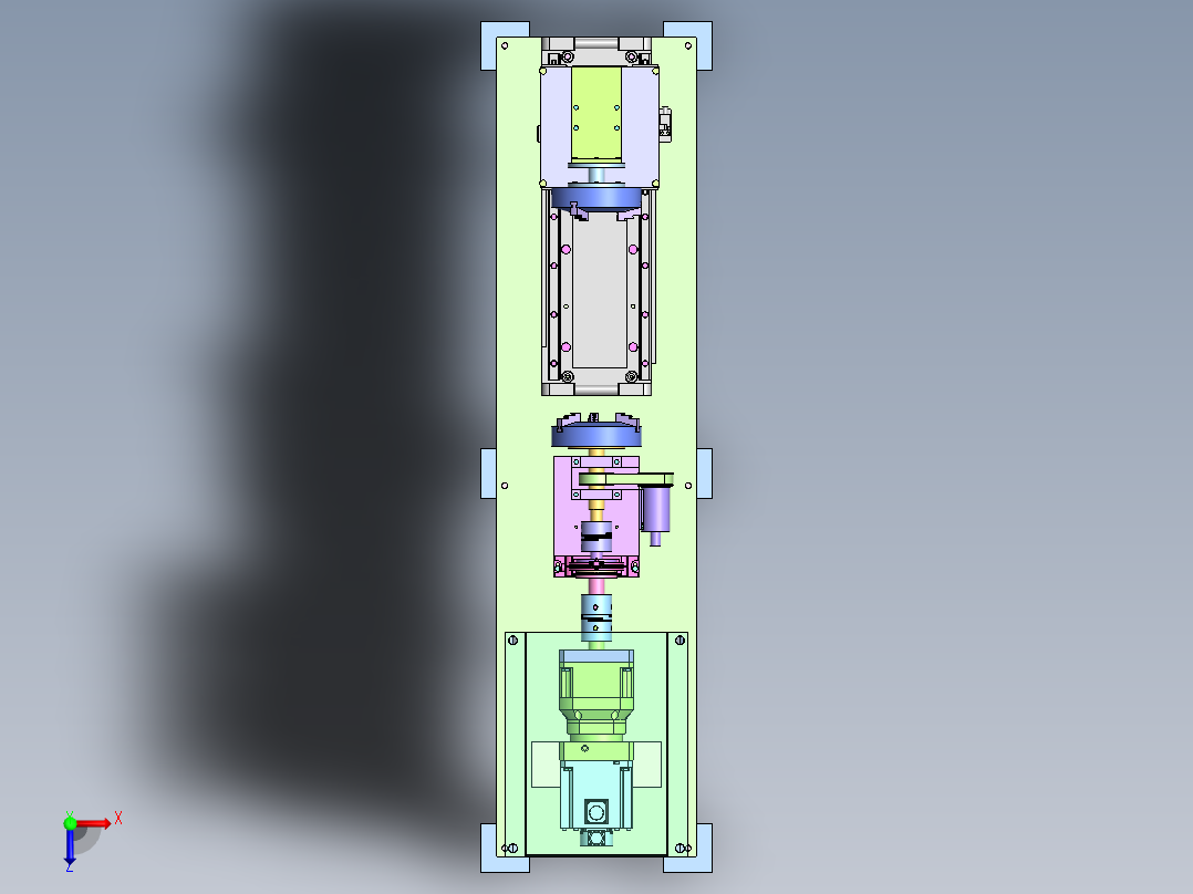 扭矩测试平台  sw18俯视图
