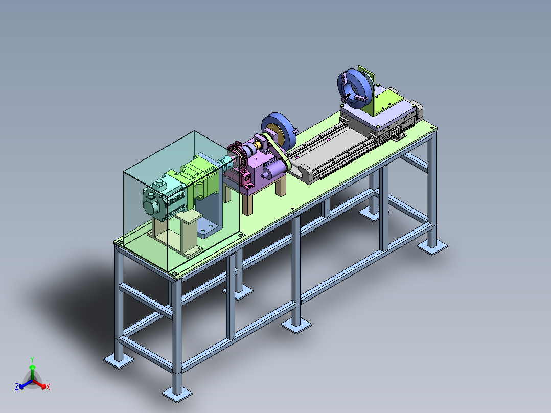 扭矩测试平台  sw18正等轴测图