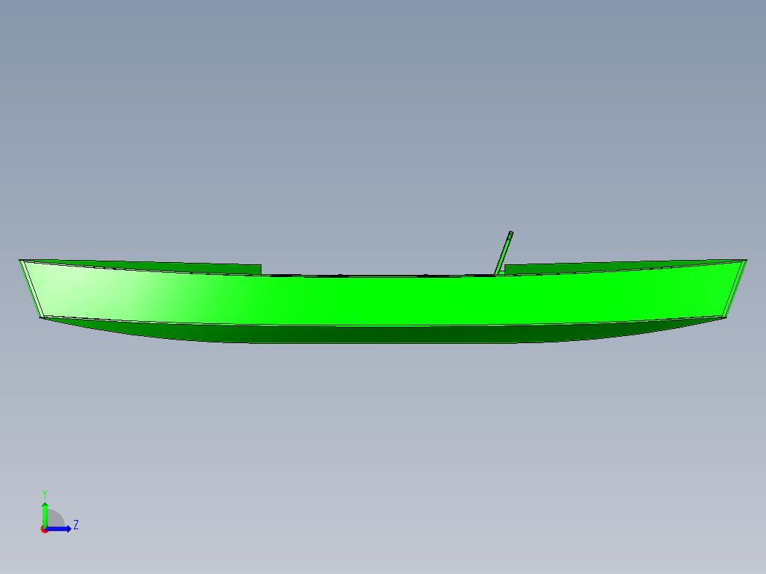 胶合板皮划艇左视图