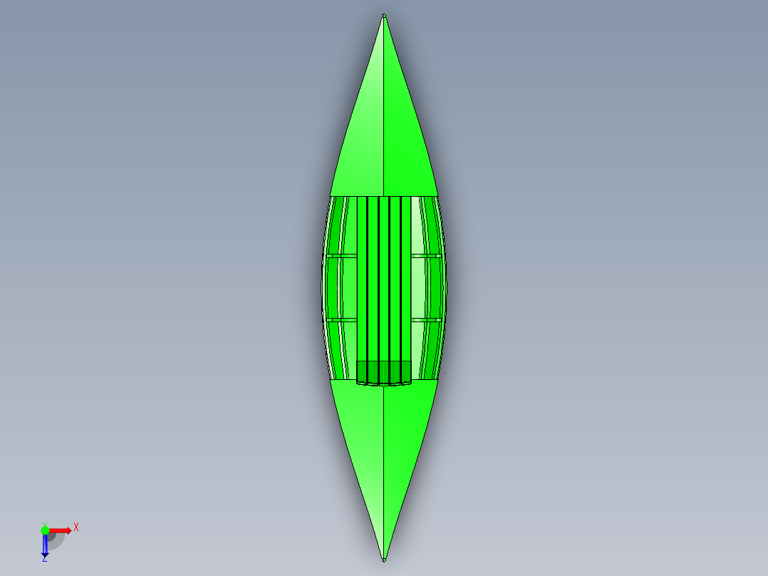 胶合板皮划艇俯视图