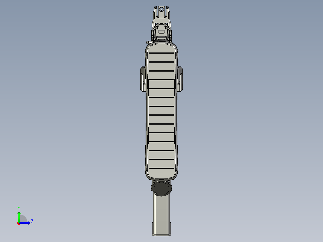 手枪左轮冲锋枪老式狙击步枪设计3D图纸magpul-masada STP左视图