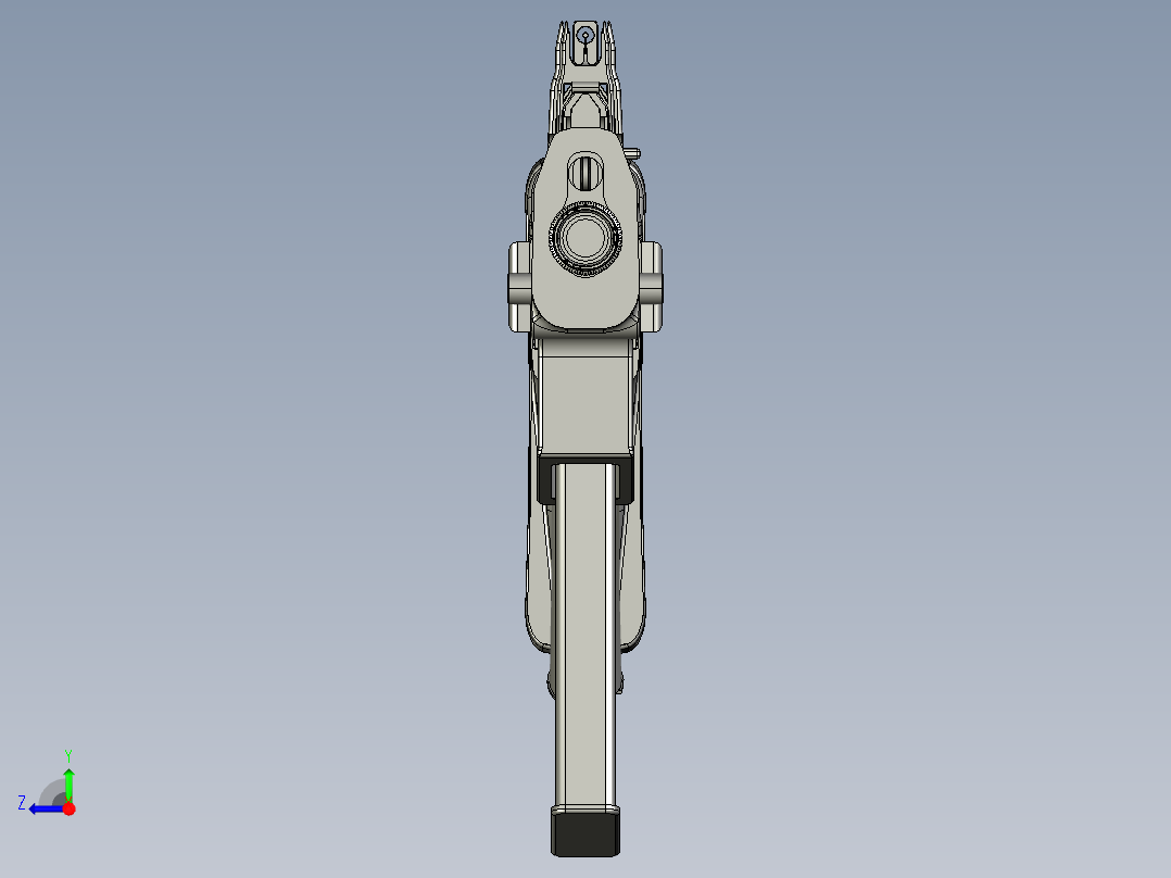 手枪左轮冲锋枪老式狙击步枪设计3D图纸magpul-masada STP右视图