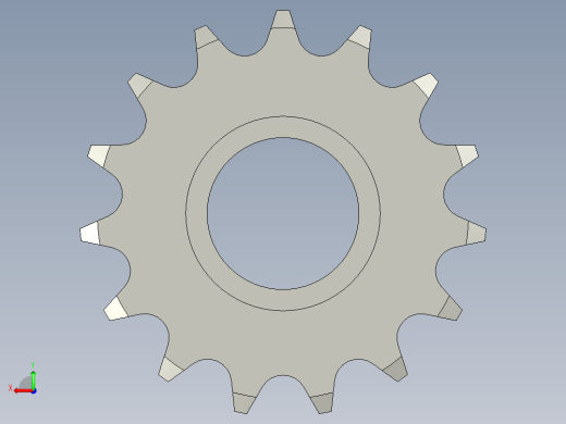 08A系列传动链轮工艺孔链轮DSCB08AB-15后视缩略图
