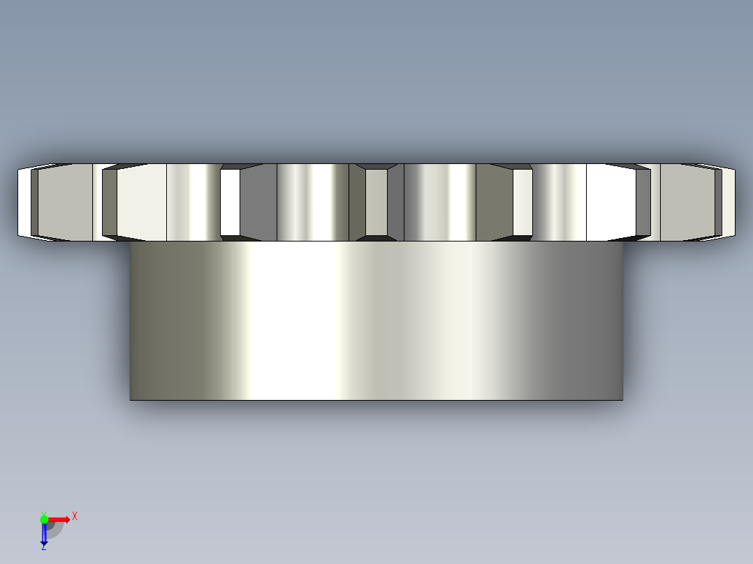 08A系列传动链轮工艺孔链轮DSCB08AB-15俯视图