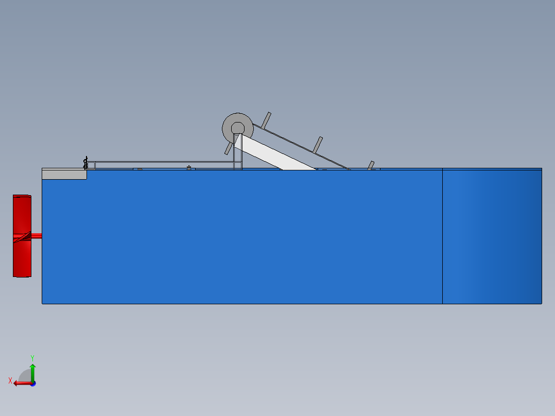 水面垃圾收集船图纸--1626104-100后视图