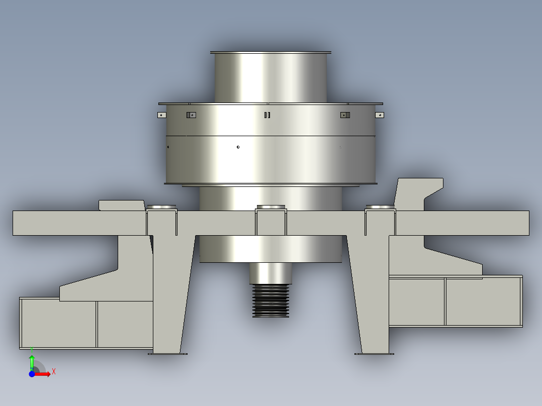 炉渣石英砂碎石机前视图