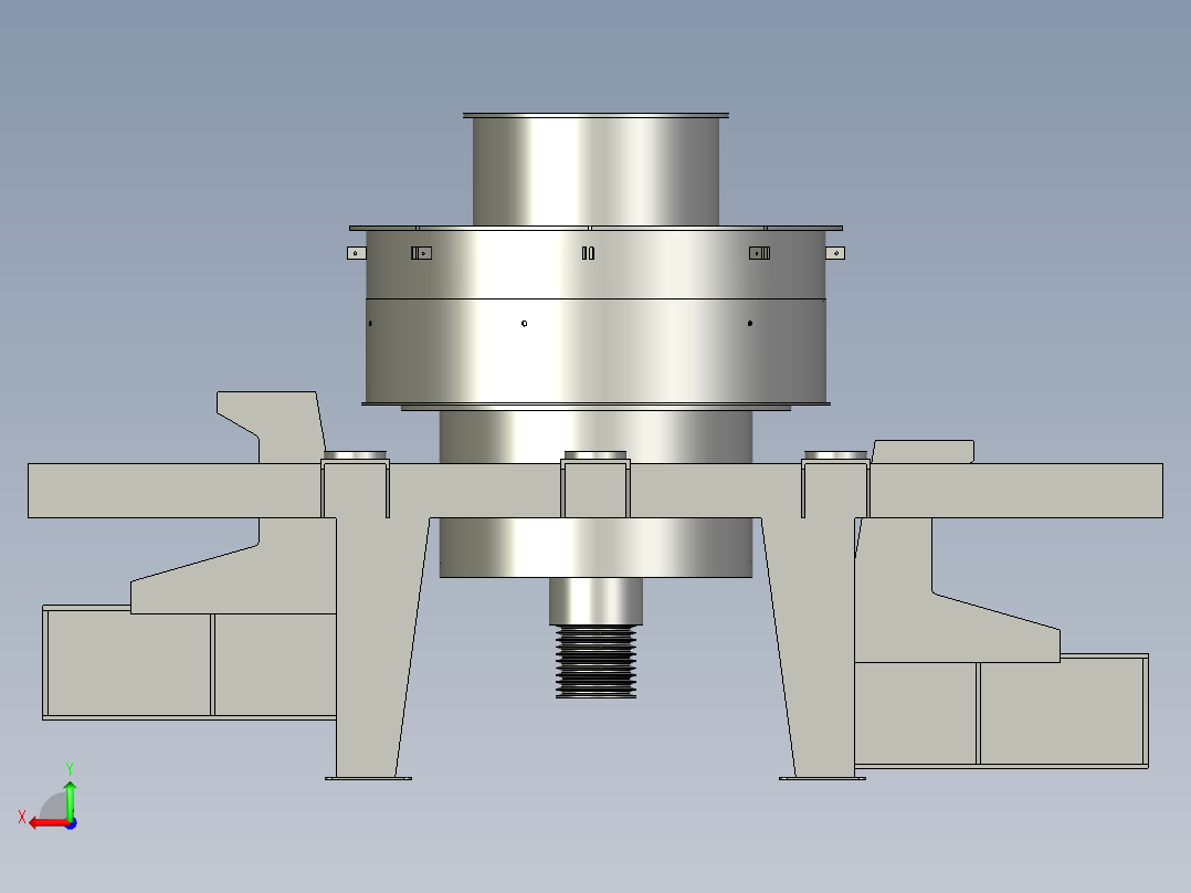 炉渣石英砂碎石机后视图
